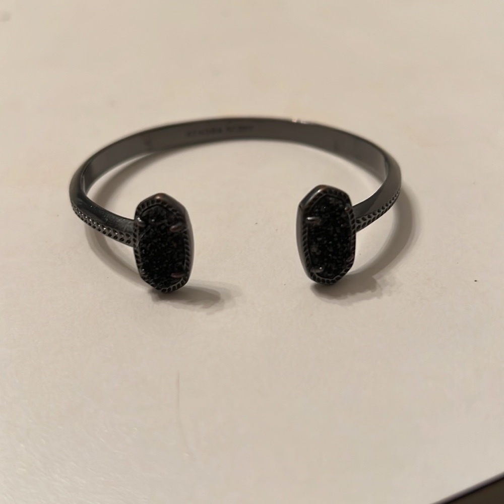 Kendra Scott black drusy cuff bracelet